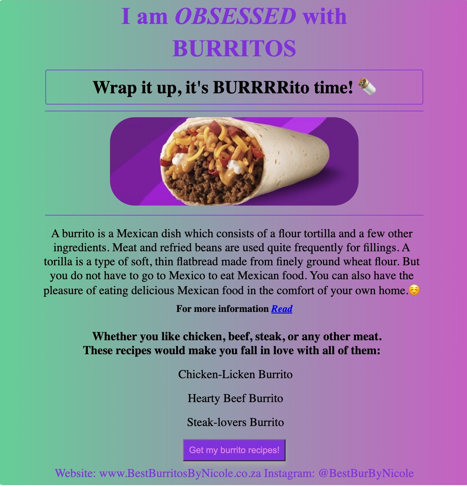 Burrito Landing Page Image